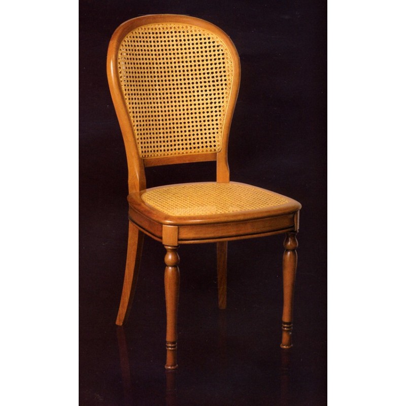 Chaise Louis philippe n°5 en merisier et cannage - Meubles Chaise Louis philippe n°5 en merisier et cannage - Meubles