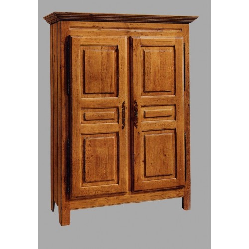 Armoire 2 portes Vieux Bois François en chêne