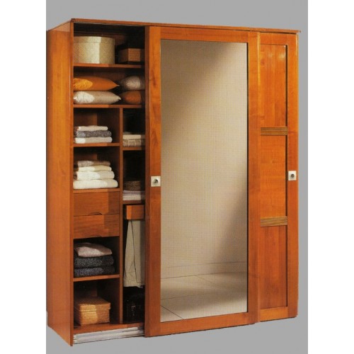 Armoire Contemporelle 2 portes en merisier
