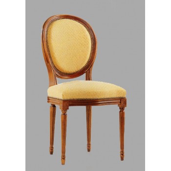 Chaise Louis XVI en hêtre et tissu