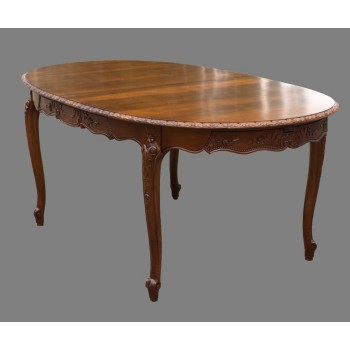 Table normande ovale Rose en noyer