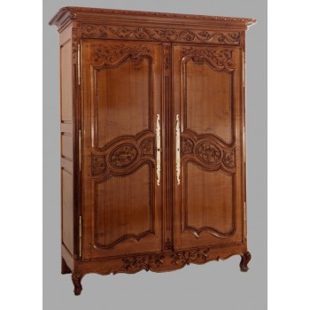 Armoire normande Perle en merisier de hauteur 2,10 m