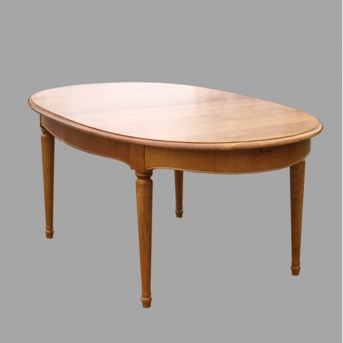 Table ovale ceinturée n° 2 en merisier Valérie I