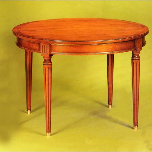 Table ronde Louis XVI en merisier