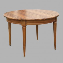 Table ronde Louis XVI en noyer